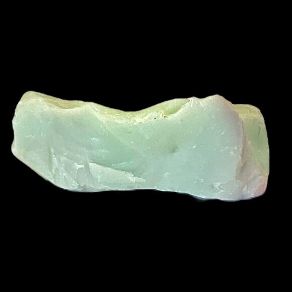 Lime Pink Swirl Art Glass Cullet Glowing Manganese Slag Glass #5GX35 - Picture 4 of 7